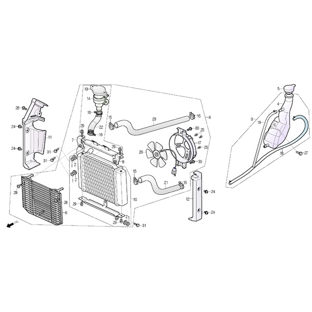DAELIM VL250 DAYSTAR RADYATOR HORTUMU 20 #DL F3019